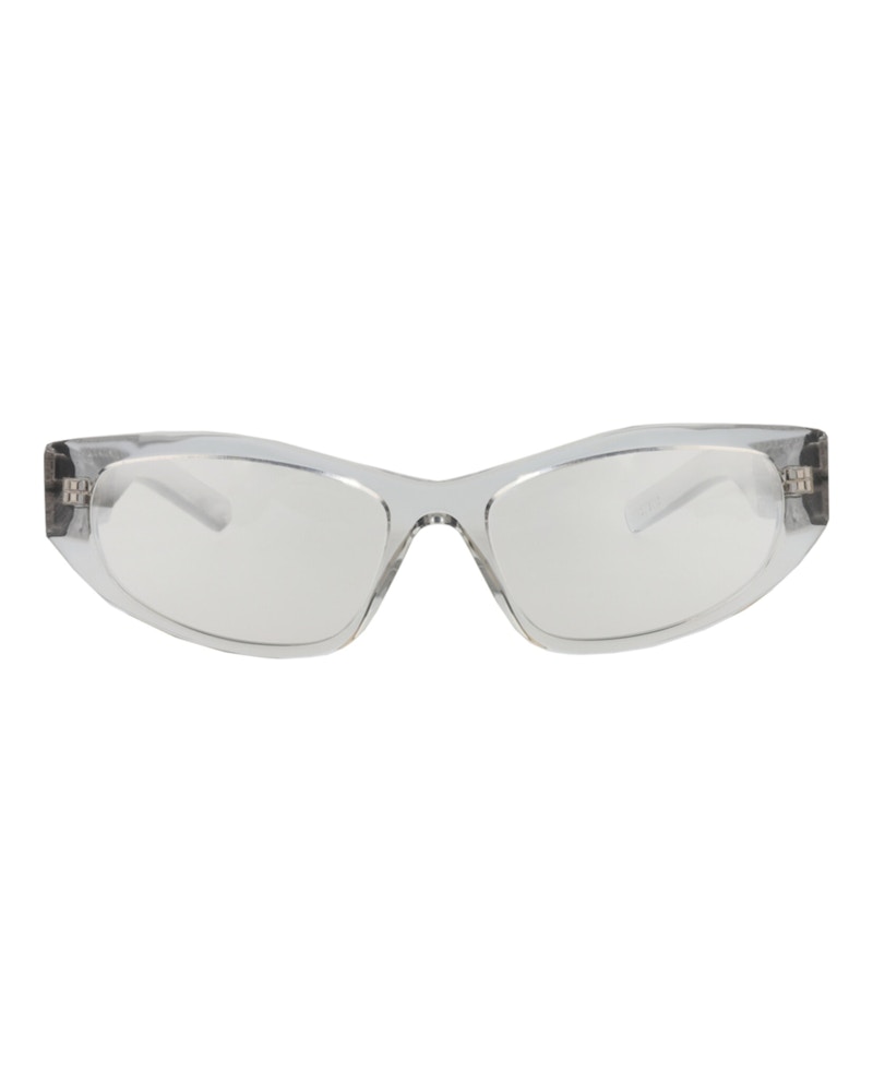 Pre-owned Givenchy Women's Cat Eyeframe Acetate Sunglasses In Grey Grey Silver (gv40078i/56/20c)