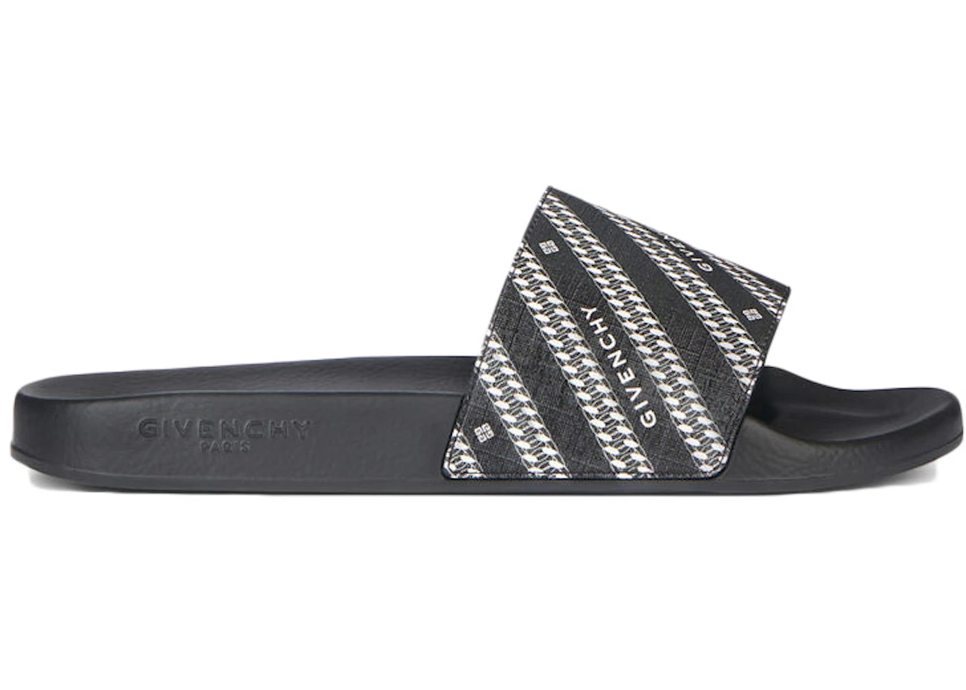 Givenchy Chain Flat Sandals Black Bh300yh0t8 004 Givenchy Chain Flat Sandals Black Bh300yh0t8 004