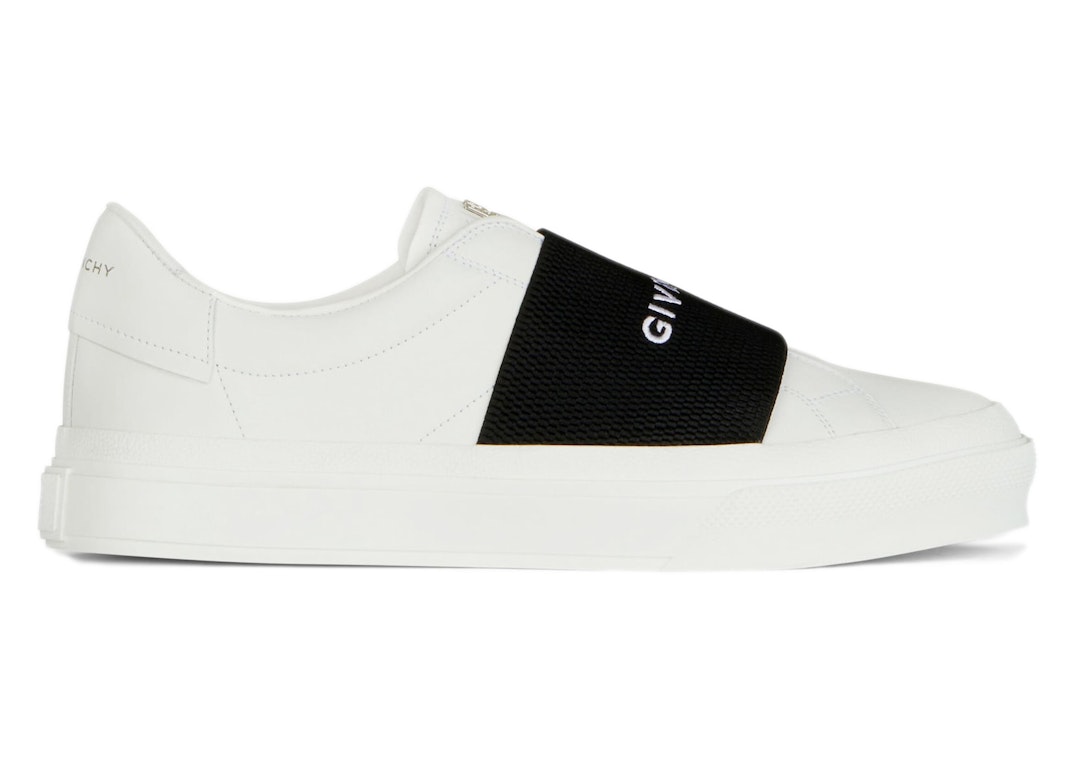 Pre-owned Givenchy City Sport Sneaker White Black Logo Strap In White/black