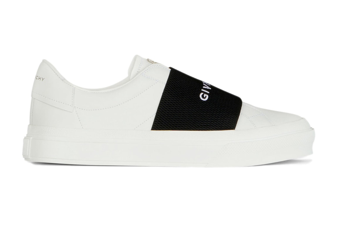 Pre-owned Givenchy City Sport Sneaker White Black Logo Strap In White/black