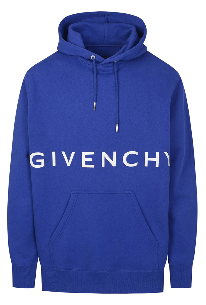 Givenchy Classic Fit Bonded Hoodie Ocean Blue Men's - US