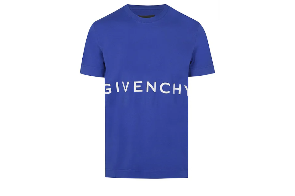 Givenchy Classic Fit Bonded T-Shirt Ocean Blue