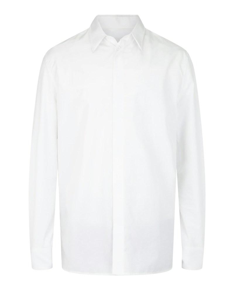 Givenchy Contemporary Logo Detailed Collare Shirt White