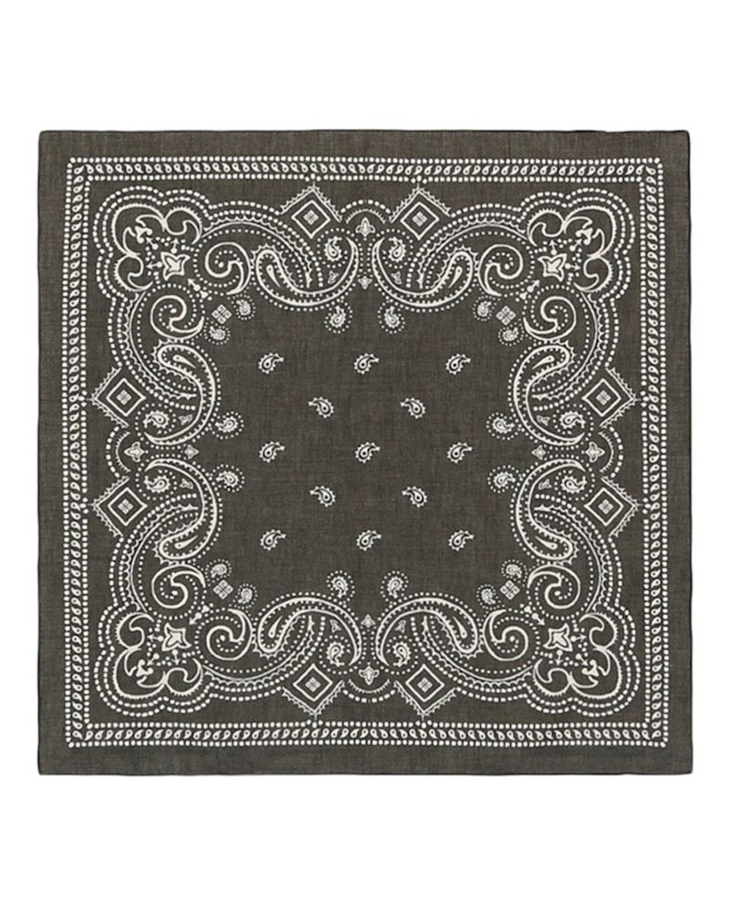 Pre-owned Givenchy Men's  Cotton Printed Bandana In Black White In Multi