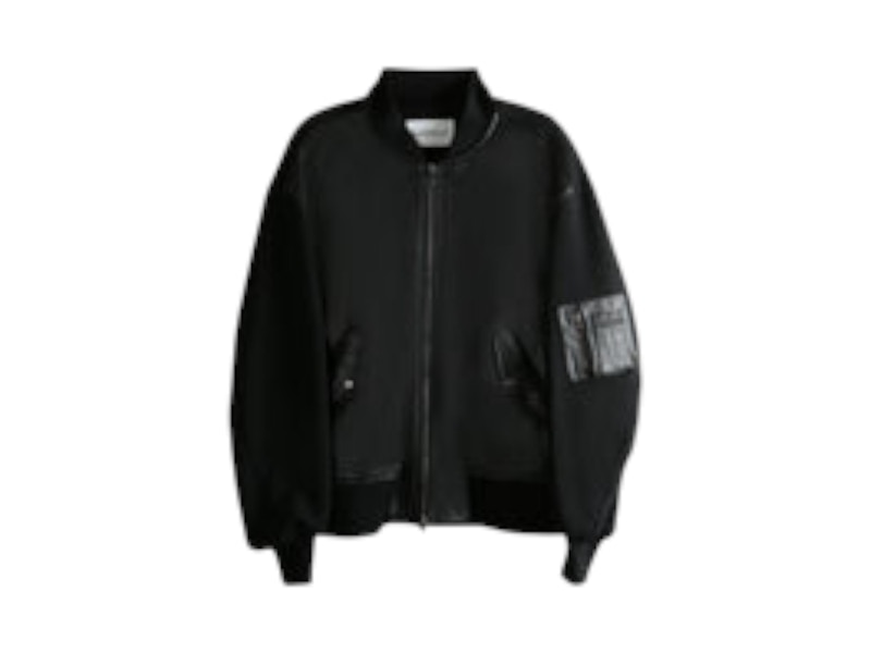 Pre-owned Givenchy Men's  Couture Seam Bomber Jacket In Black