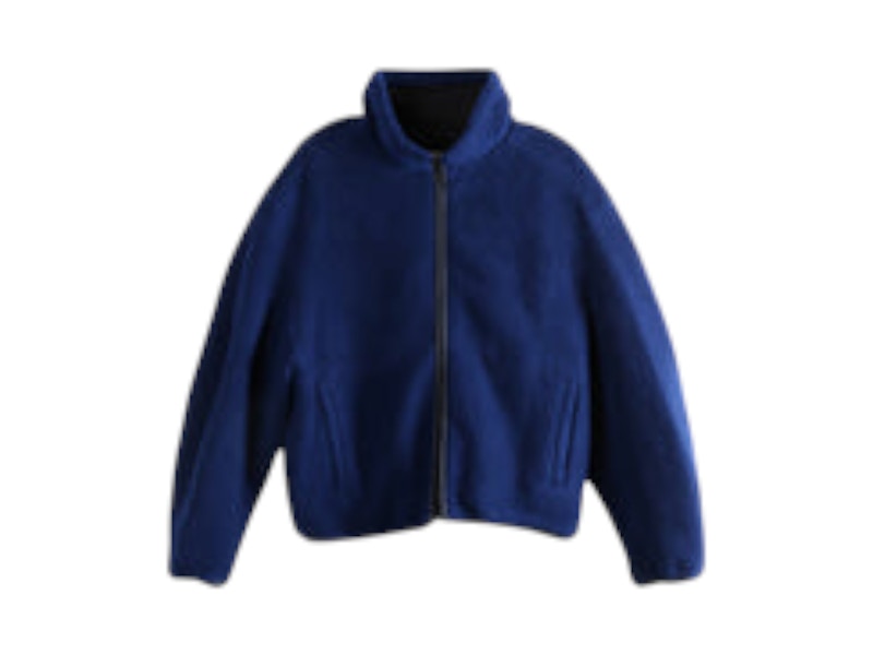 Pre-owned Givenchy Men's  Couture Seam Fleece Blouson In Bright Blue