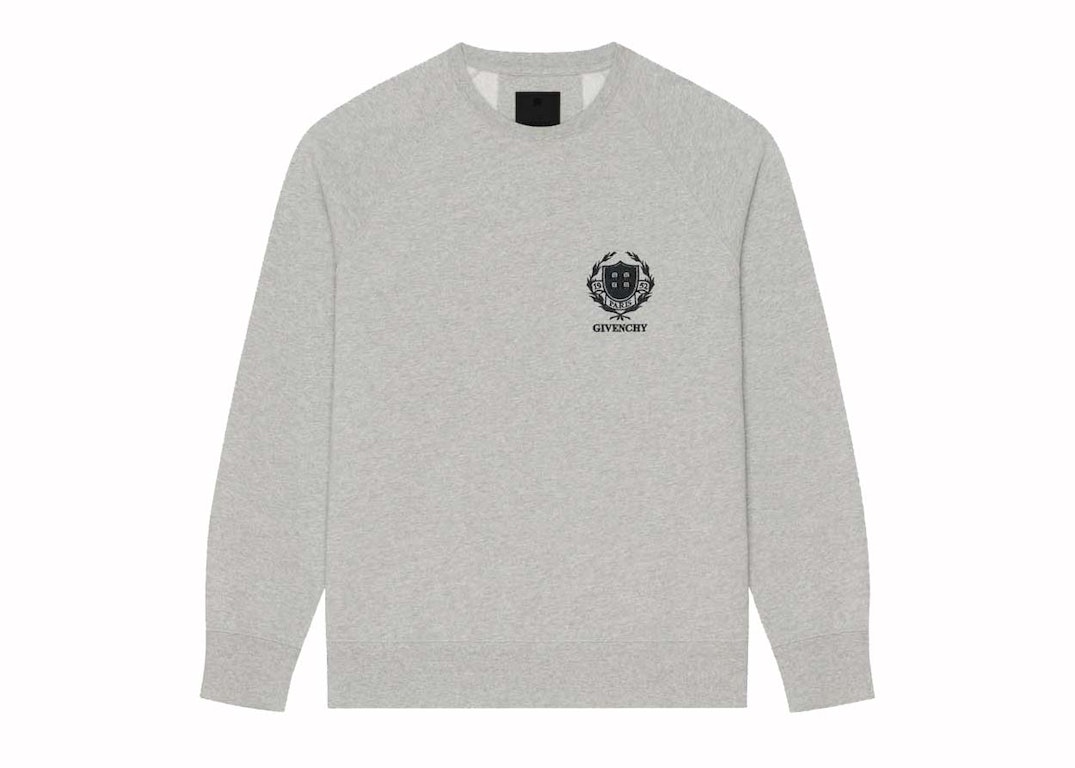 Pre-owned Givenchy Crest Slim Fit Sweatshirt Grey