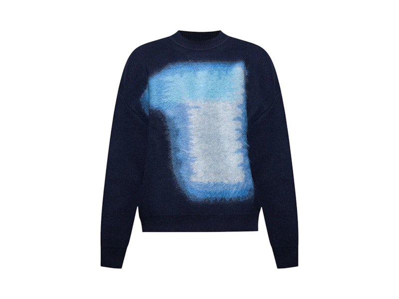 Pre-owned Givenchy Men's  Crewneck Sweatshirt Sweater In Navy/blue