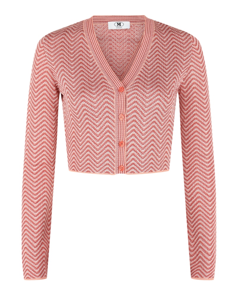 Cardigan court à motif chevron Givenchy à rayures rouges