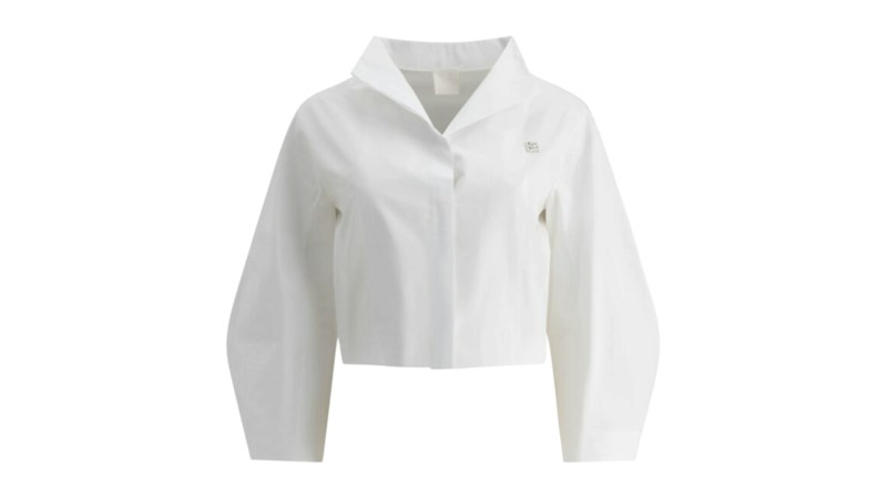 Givenchy Cropped Poplin Shirt White