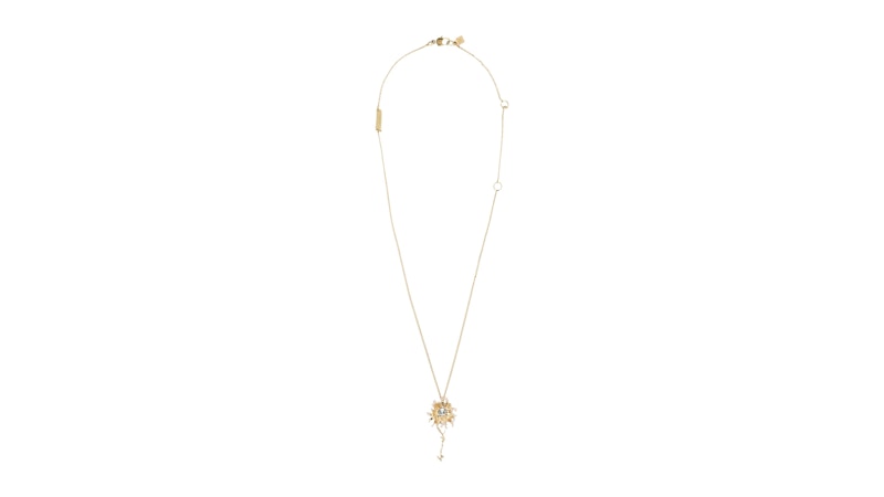 Women's Givenchy Daisy And Givenchy Signature Necklace in Gold/White