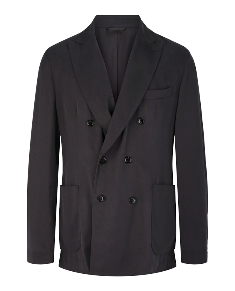 Brioni Deconstructed Double Breasted Blazer Flannel
