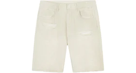 Givenchy Destroyed Denim Shorts White