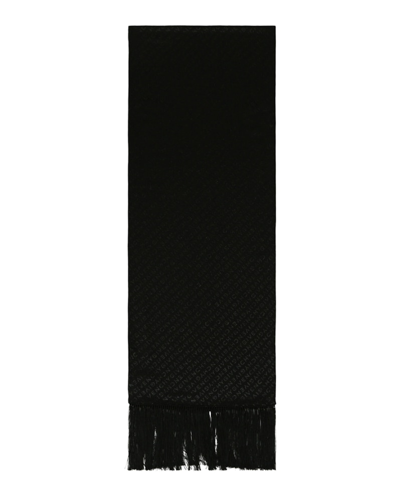 Givenchy Diagonal Logo Evening Scarf Black