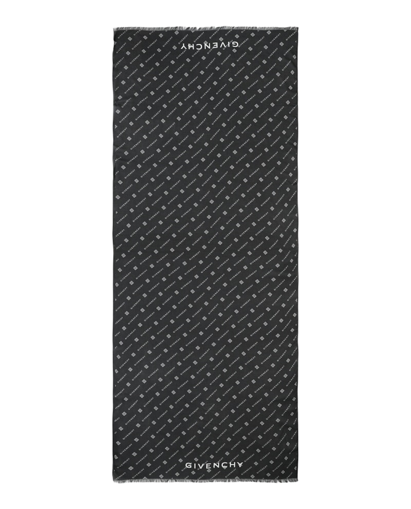 Givenchy Diagonal Logo Scarf Black