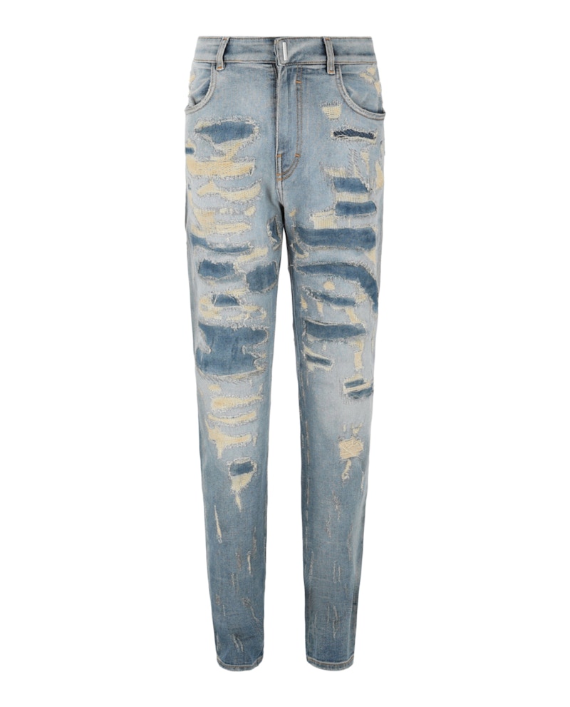 Givenchy Distressed Jeans Light Blue