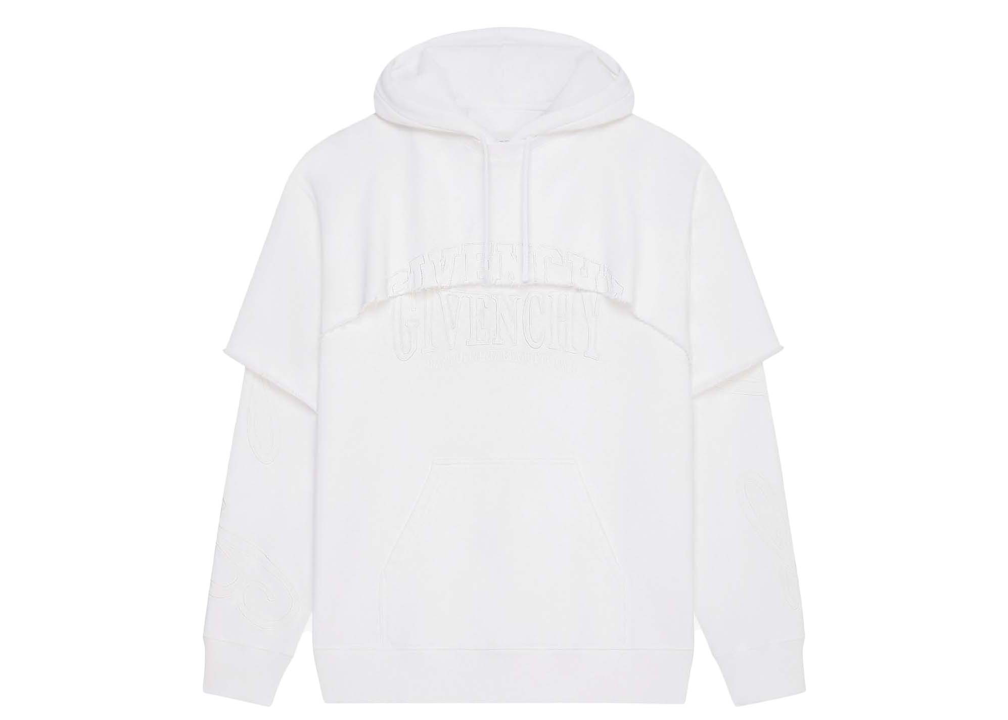 Givenchy Double Layered Hoodie in Felpa White メンズ - JP