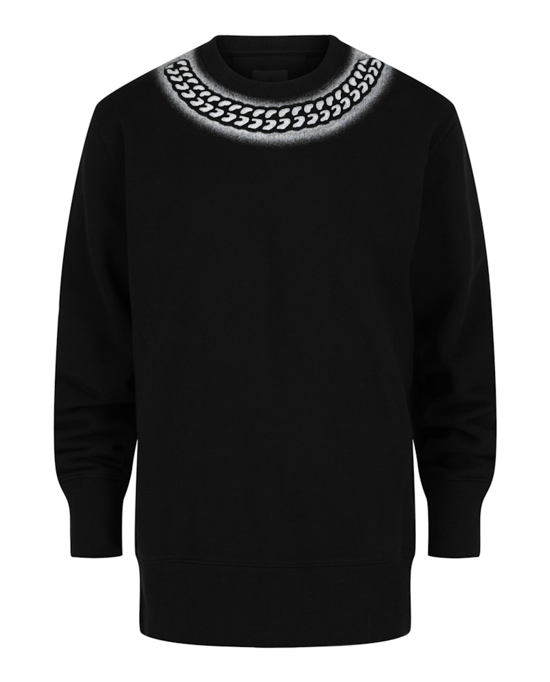Givenchy Embossed Chain Graphic Sweatshirt Black