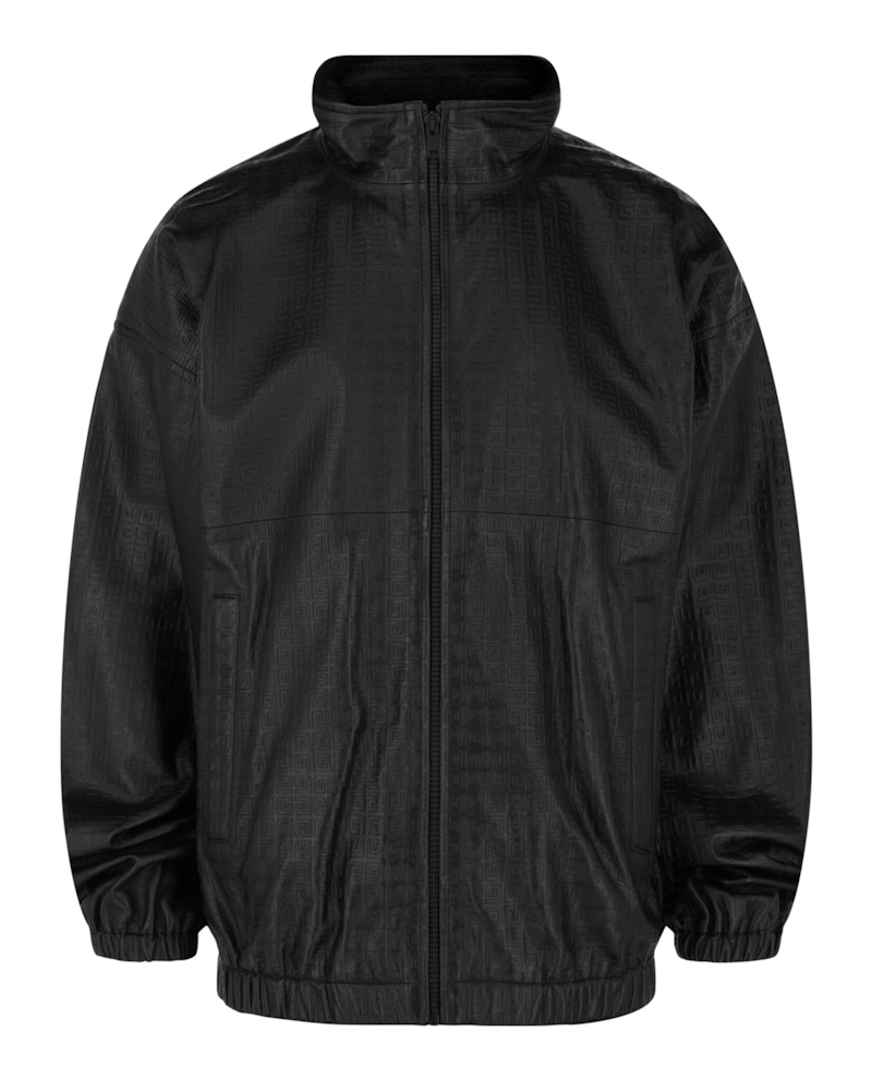 Pre-owned Givenchy Men's  Embossed Leather Jacket In Black