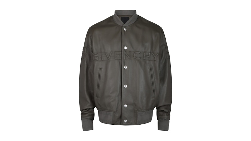 Givenchy Embossed Logo Bomber Jacket Khaki
