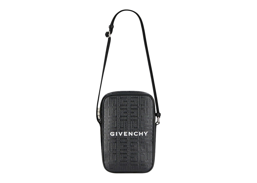 Pre-owned Givenchy Embossed Logo Vertical Bag Small Black/white