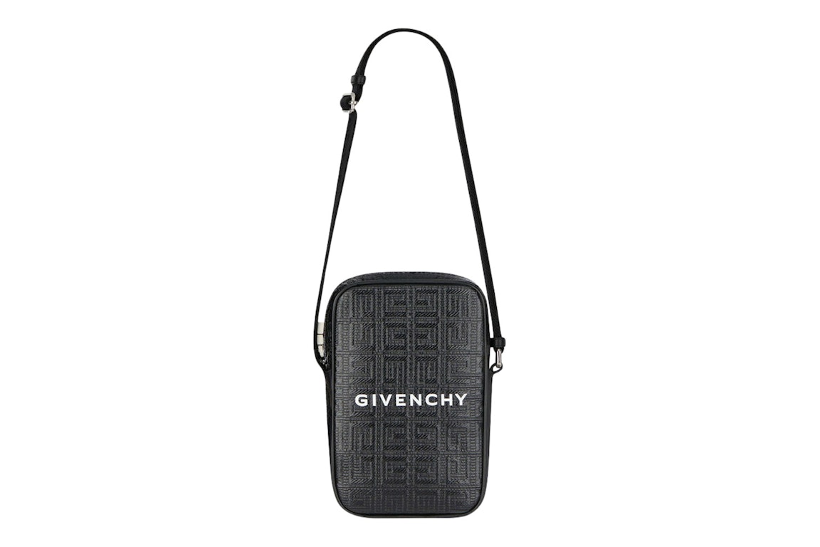 Pre-owned Givenchy Embossed Logo Vertical Bag Small Black/white