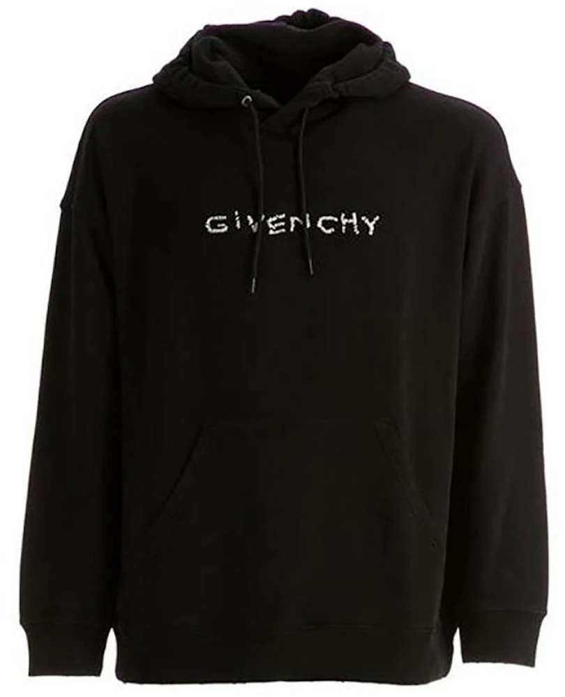 Givenchy Embroidered Imperfect Logo Sweatshirt Black Men's - US