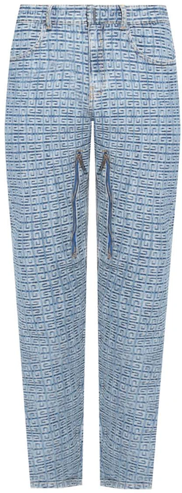Givenchy Embroidered Straight Fit Jeans Blue Men's - US