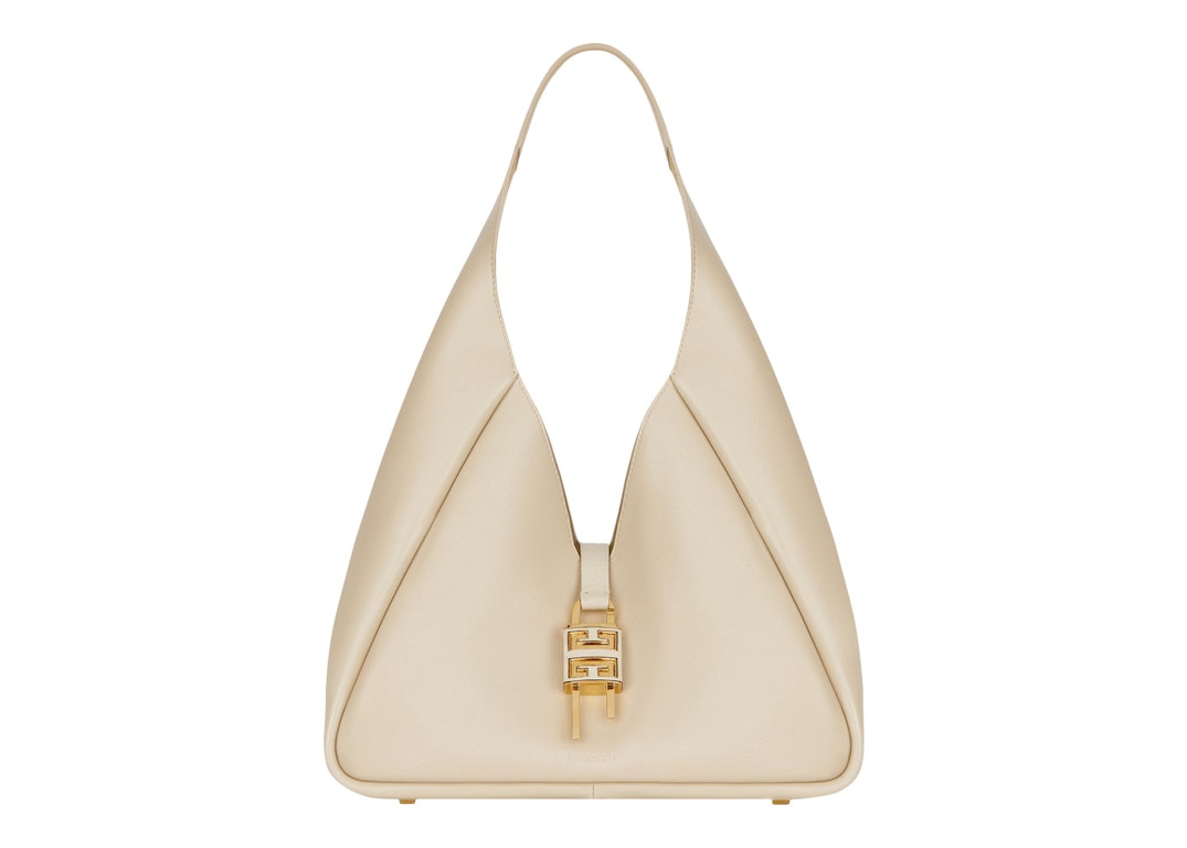 Pre-owned Givenchy G-hobo Shoulder Bag Medium Natural Beige