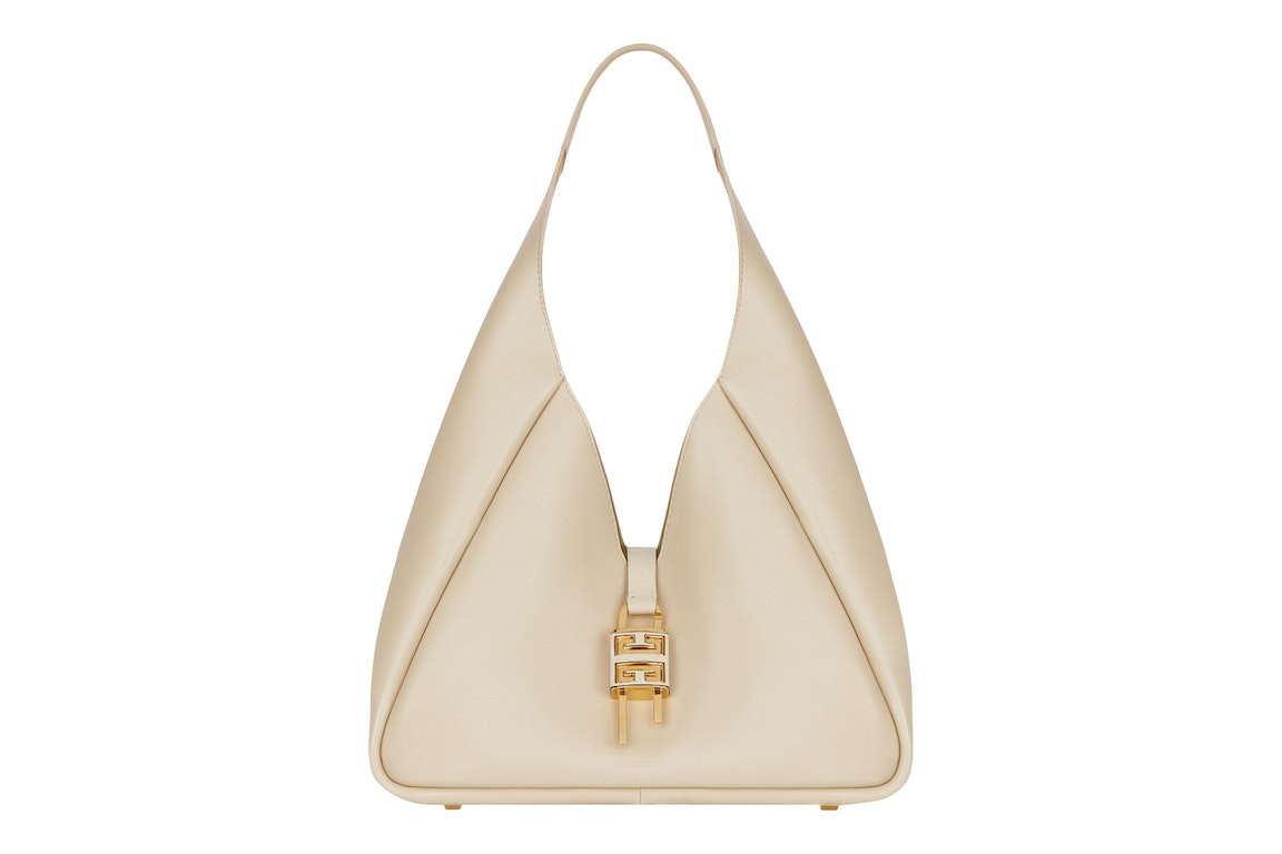 Pre-owned Givenchy G-hobo Shoulder Bag Medium Natural Beige