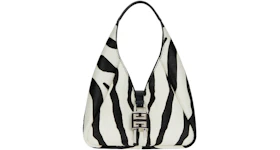 Givenchy G-Hobo Shoulder Bag Mini Zebra Print Black/White