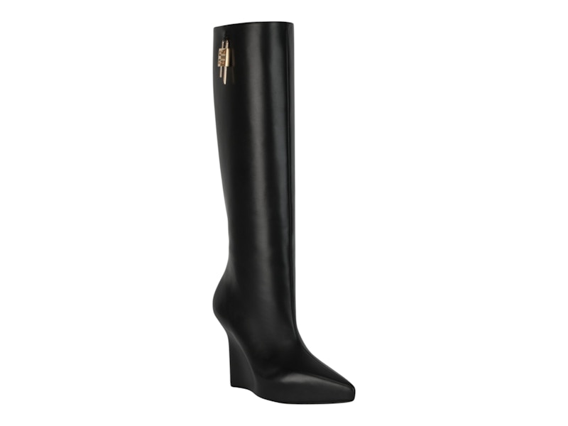 Givenchy G-Lock Knee-High Wedge Boots Black (Women's)