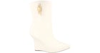 Givenchy G-Lock Leather Wedge Boots Ivory (Women's)