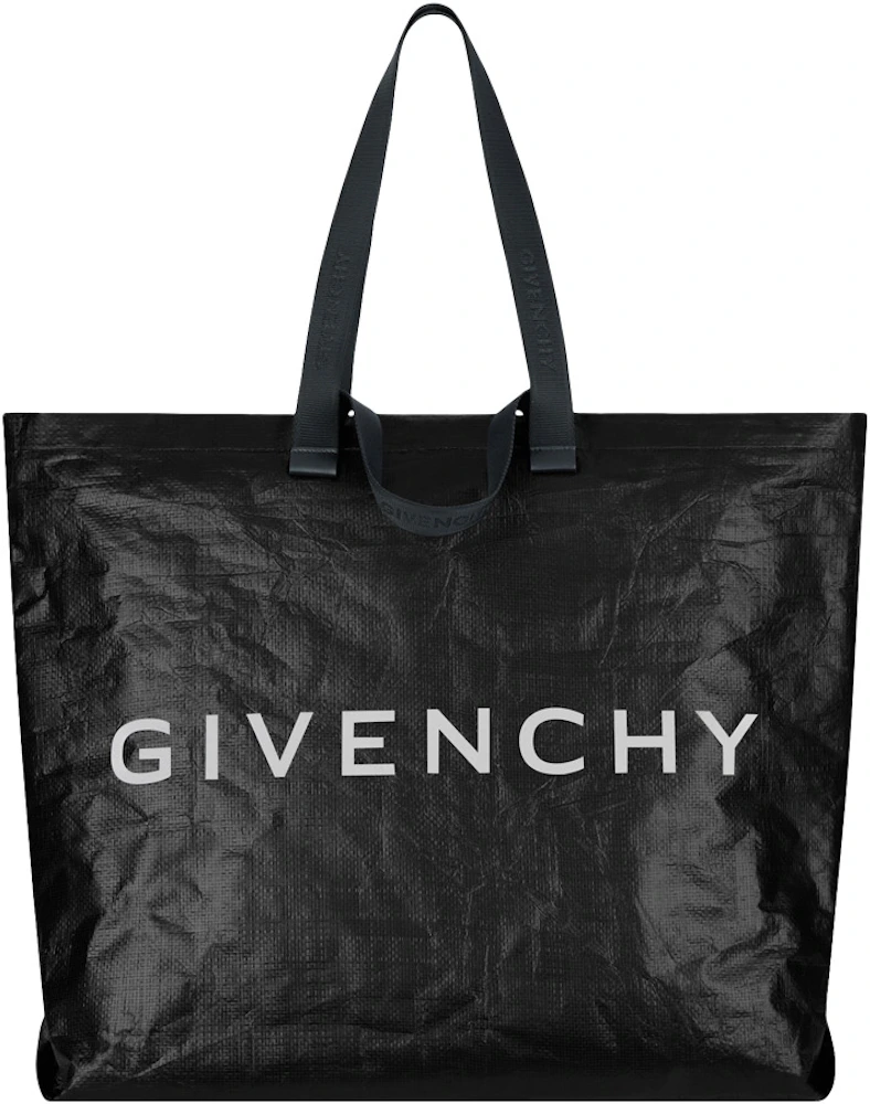 Givenchy G-Shopper Tote Bag Logo Print Black/White in Polyethylene - US