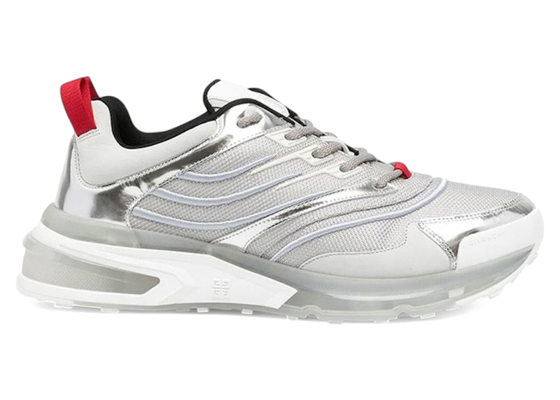 Pre-owned Givenchy Men's Giv 1 Transparent Sole Sneakers In Silvery
