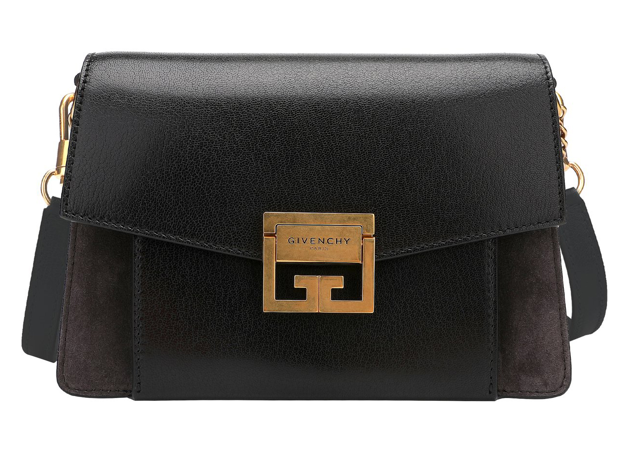 Givenchy GV3 Bag Small in Grained Leather and Suede Black in Leather with  Gold-tone - US