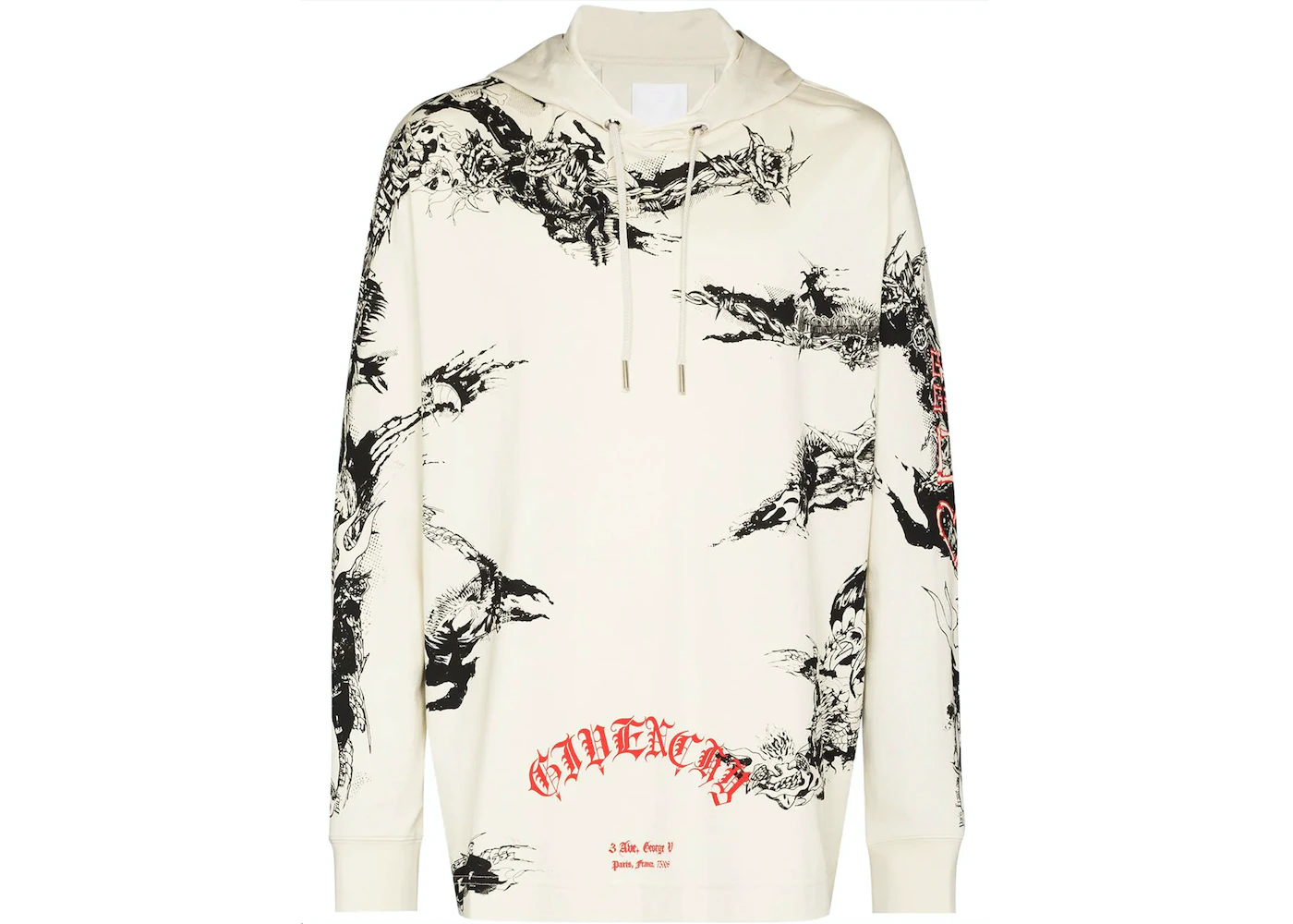 Givenchy Gothic Oversized Hoodie White Men's - FW21 - US