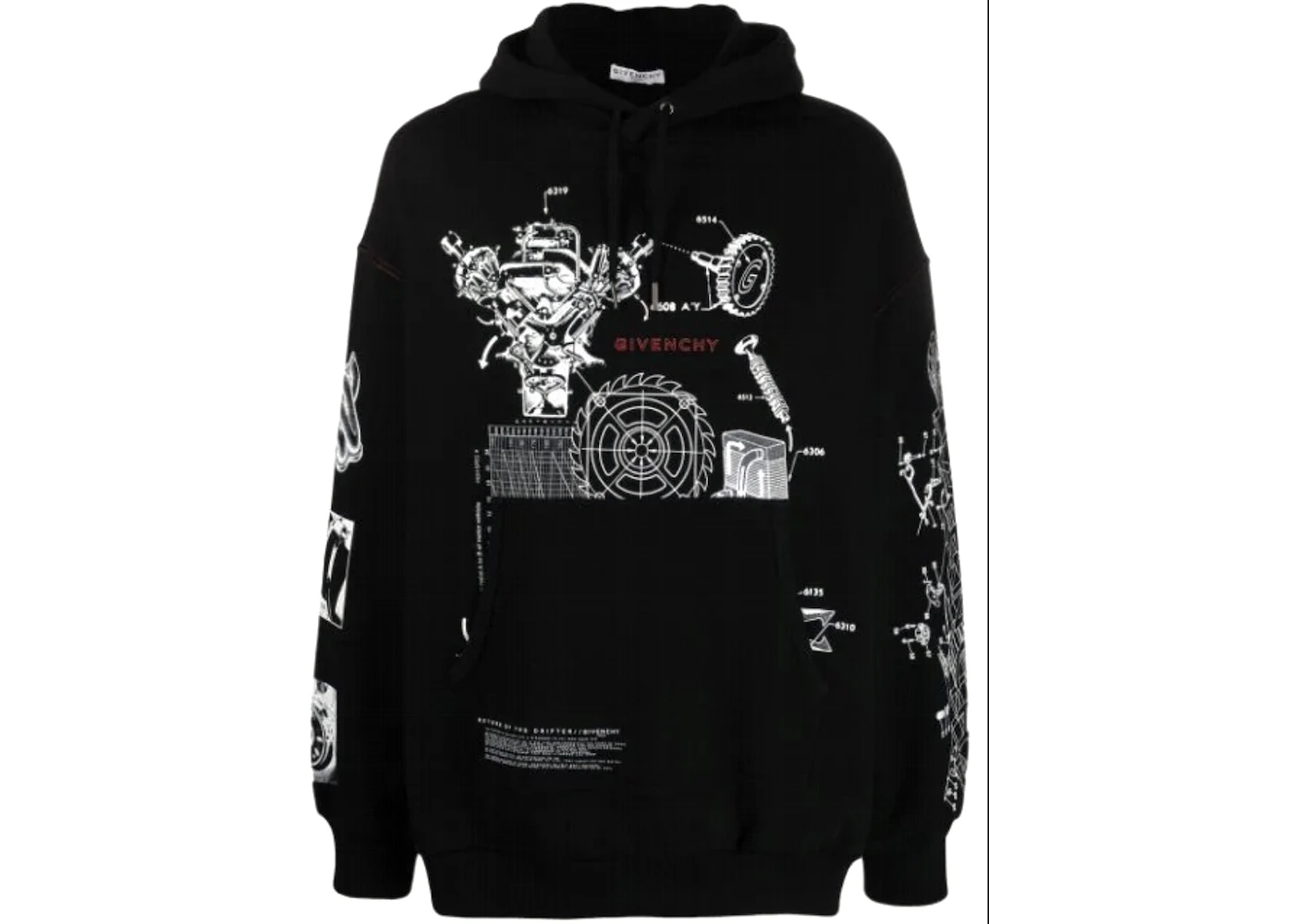 Givenchy Graphic Print Hoodie Black - SS21 - US
