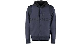 Givenchy Hooded Embroidered Varsity Jacket Navy