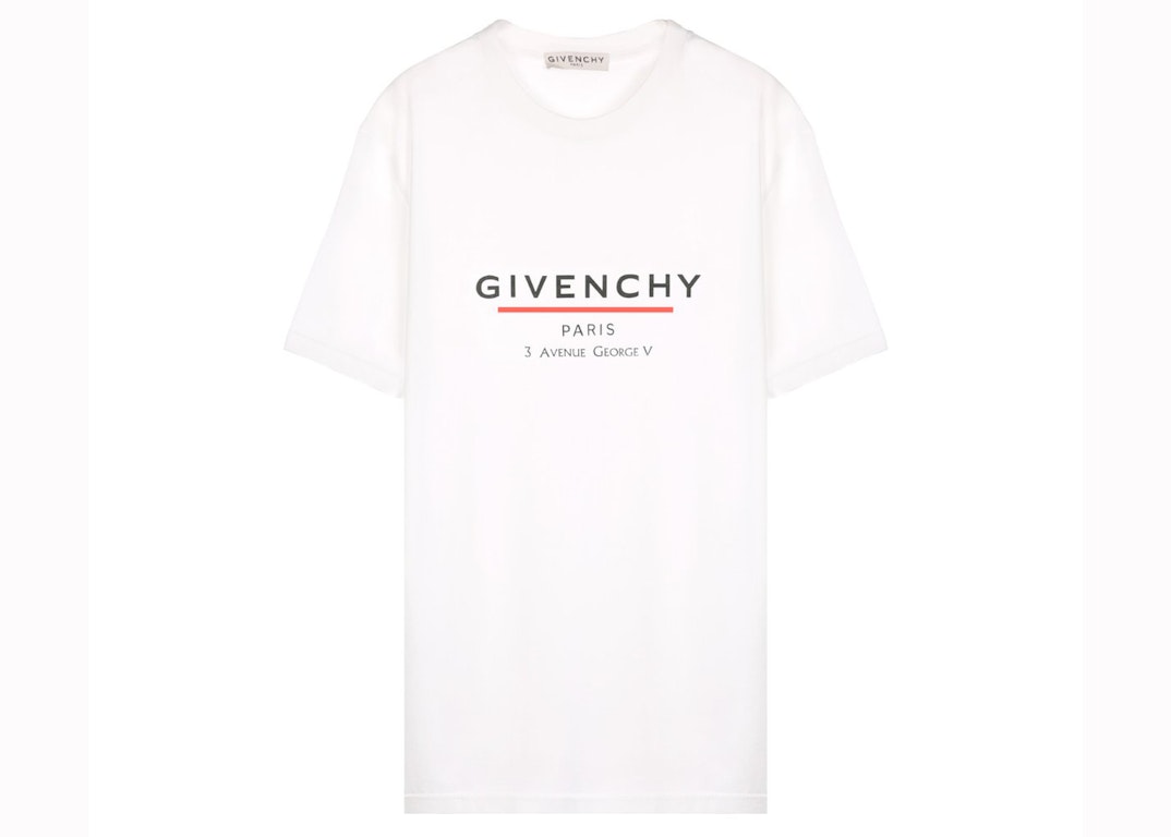 Pre-owned Givenchy Label Oversized T-shirt White