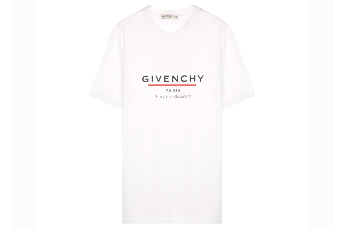Pre-owned Givenchy Label Oversized T-shirt White