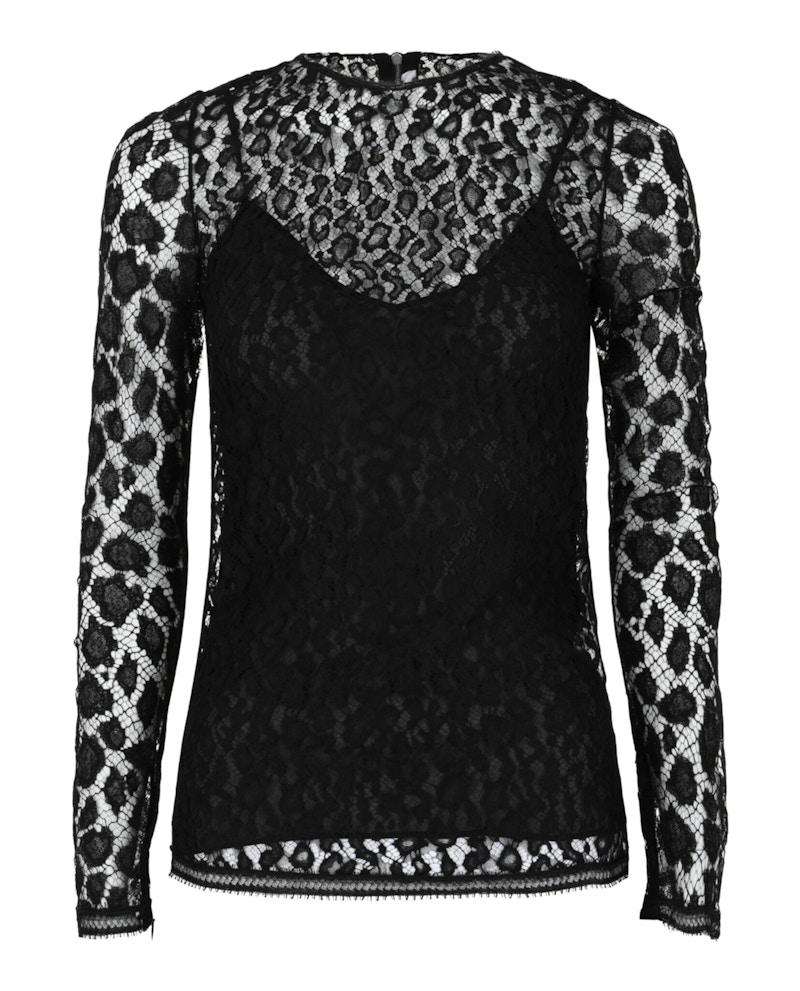 Givenchy Bluse mit Spitzenmuster Schwarz