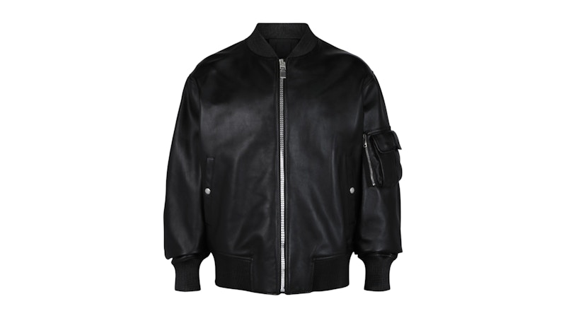 Givenchy Leather Bomber Jacket Black