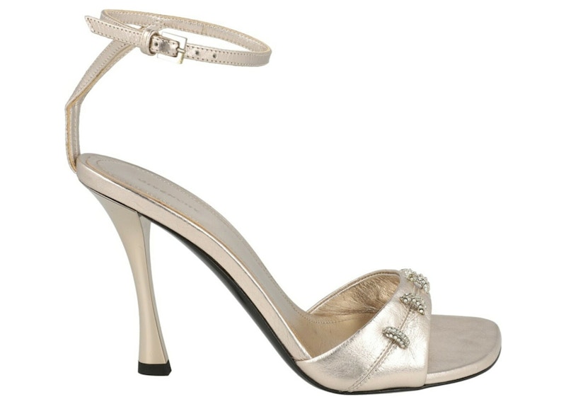 Givenchy Leather Stitch Heeled Sandals (Women's) Sneakers in Golden