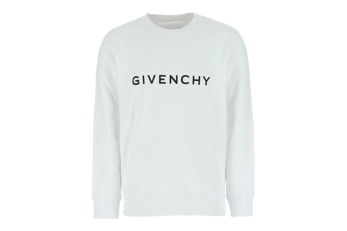 Pre-owned Givenchy Logo Print Slim Fit Sweatshirt White