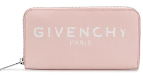 Givenchy Logo Zip Around Wallet Light Pink
