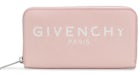 Givenchy Logo Zip Around Wallet Light Pink