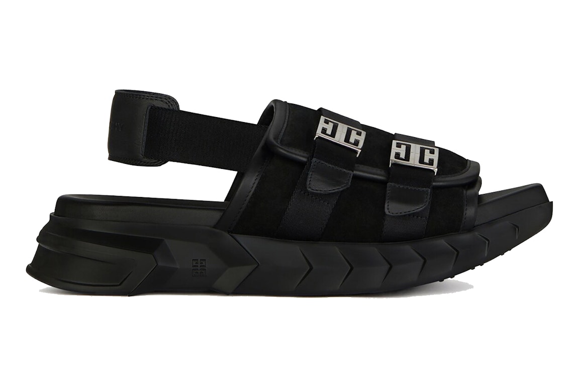 Pre-owned Givenchy Marshmallow Sandals Black Suede Leather