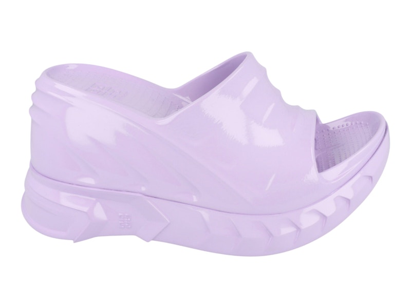 Pre-owned Givenchy Marshmallow Wedge Slides (women's) Sneakers In Lilac In Purple