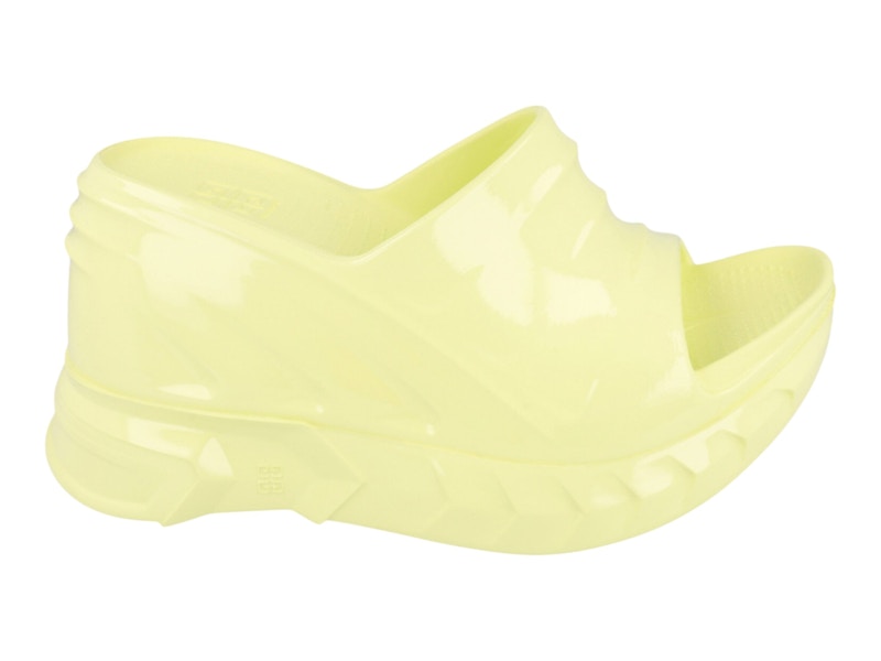 Pre-owned Givenchy Marshmallow Wedge Slides (women's) Sneakers In Pale Yellow